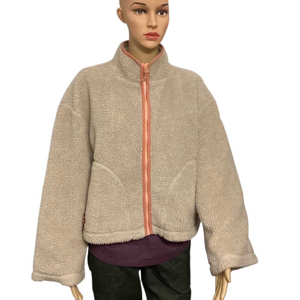 Madewell x Penfield Haight Fleece Jacket tan orange liningfull zipper XS
